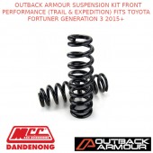 OUTBACK ARMOUR SUSPENSION KIT FRONT (TRAIL & EXPD)FITS TOYOTA FORTUNER GEN3 15+